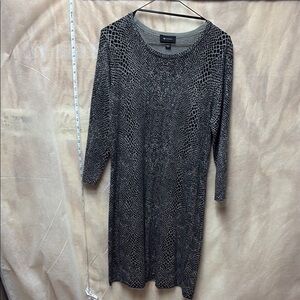 AB Studio Gray Long Sleeve Sheath Dress